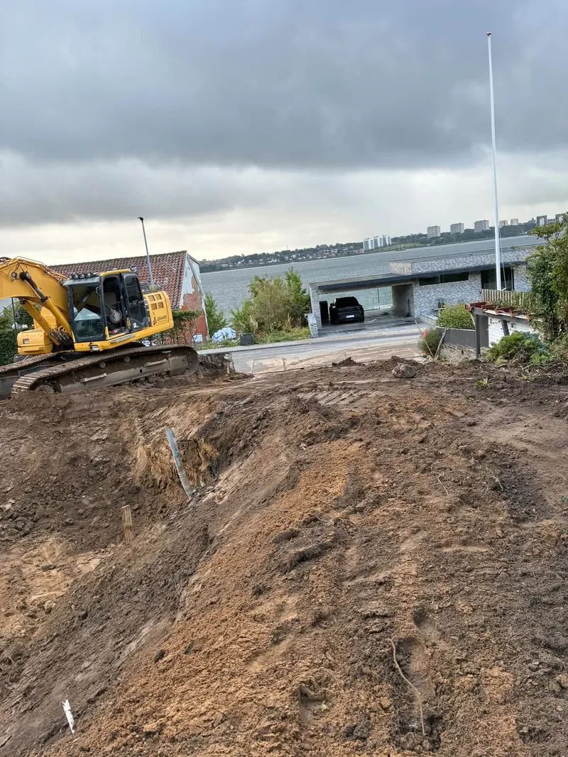 Udgravning efter nedrivning i Kolding